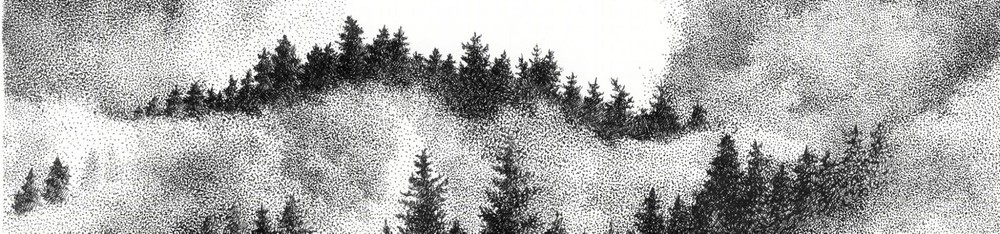 Landscape Drawings in Pen & Ink